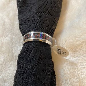 Black and red mens ring